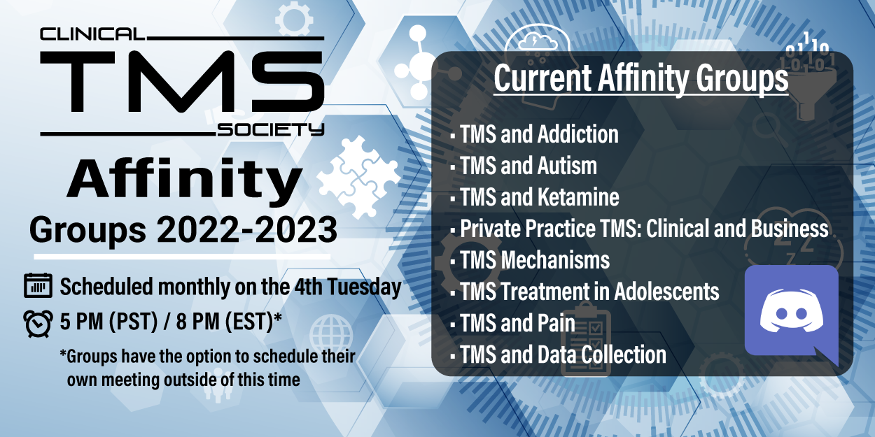 20222023 Affinity Group Meetings Clinical TMS Society